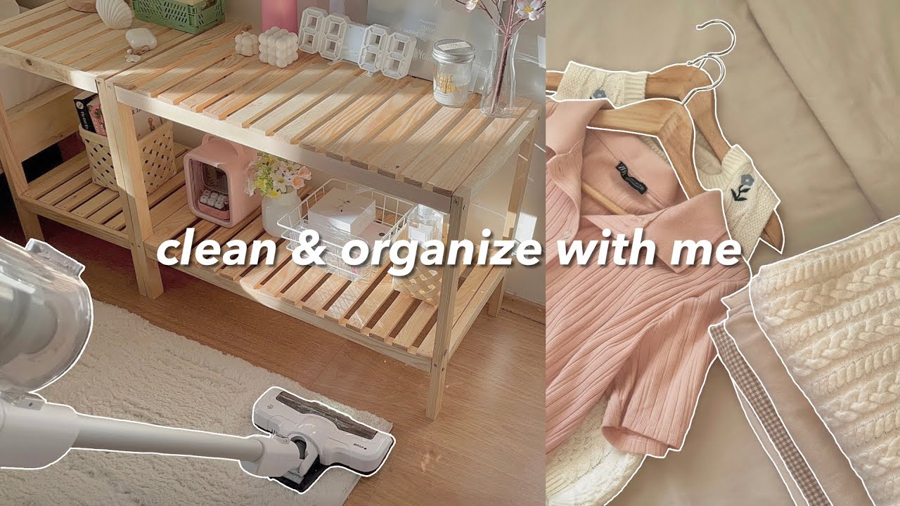 clean \u0026 organize my room with me 🧺 | aesthetic and satisfying ✨