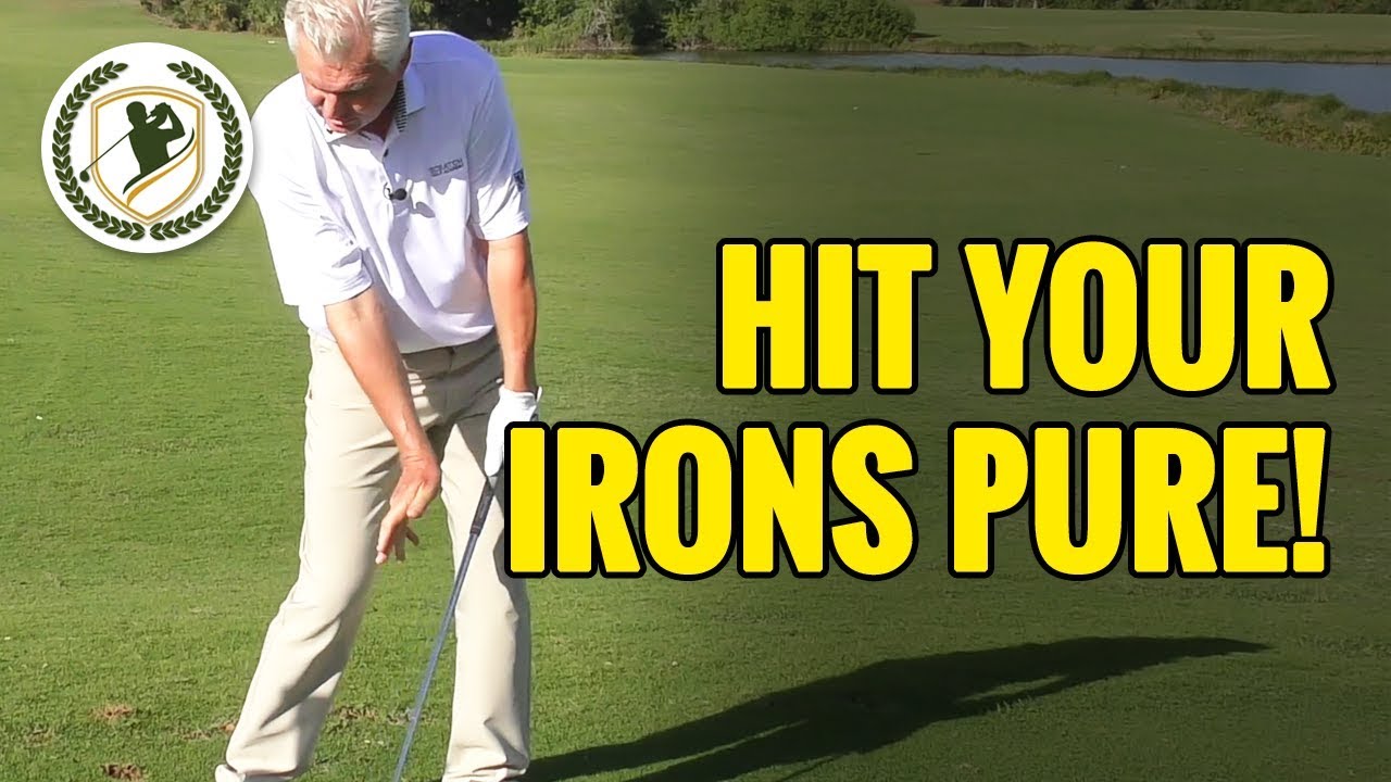 GOLF SWING LESSON - HOW TO HIT YOUR IRONS PURE!