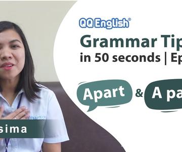 English Grammar Tips in 50 second | Ep. 6: \"APART\" and \"A PART\"