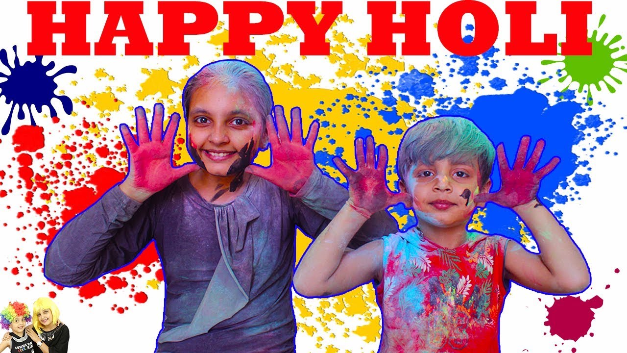 Holi Celebration || Colors for Kids || HOLI CARTOON SONG | Aayu and Pihu Show