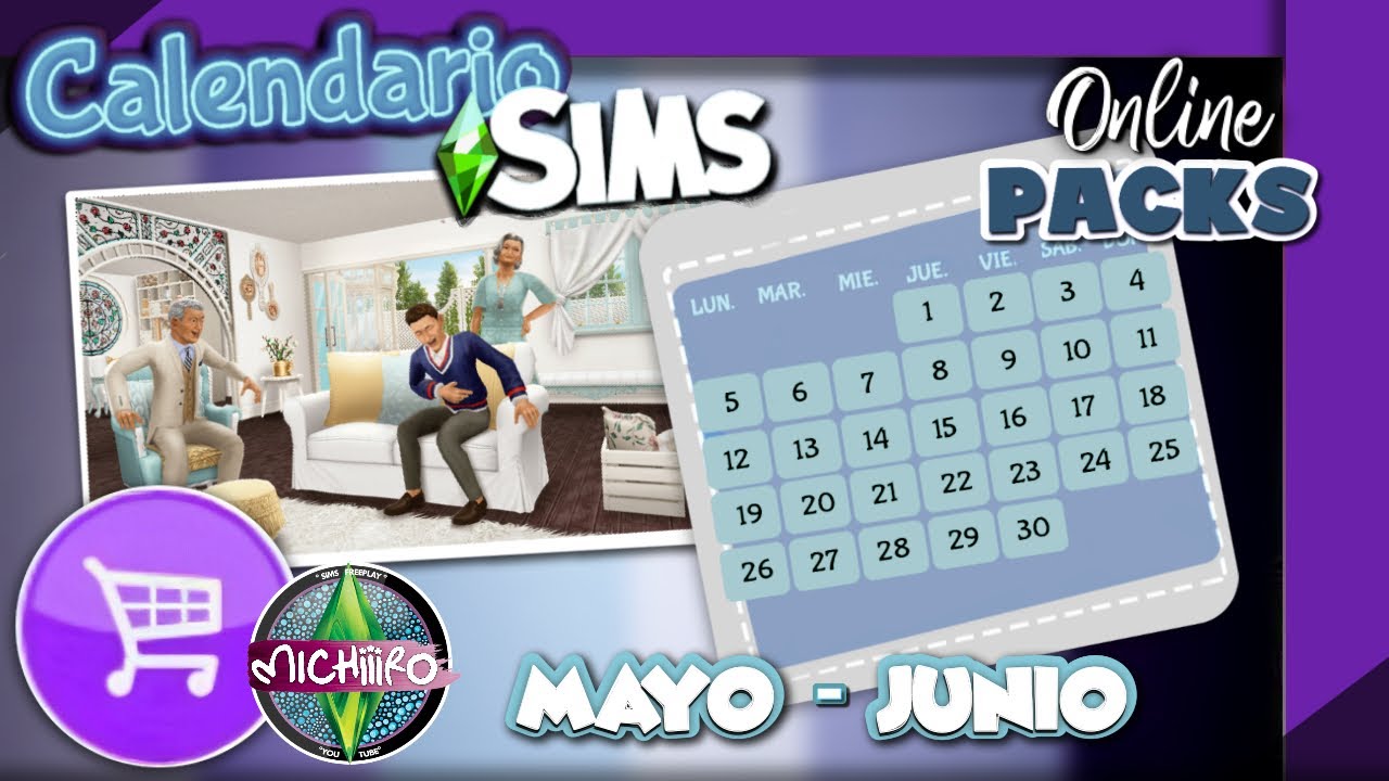 Calendario Paquetes Online 📦🐻 The sims Freeplay 🤍 Mayo Junio 2022