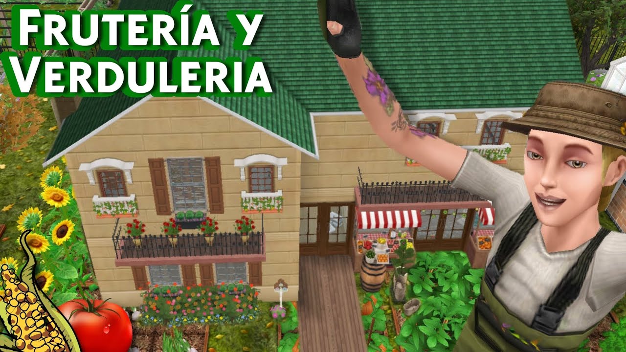 Casa con negocio |(sub✔) Fruteria \u0026 Verduleria 🍉🍋🍇| Sims Freeplay