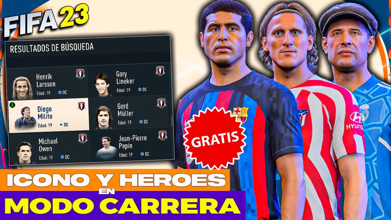 ✔️Como Tener ICONOS y HEROES en FIFA 23 Modo Carrera GRATIS!!
