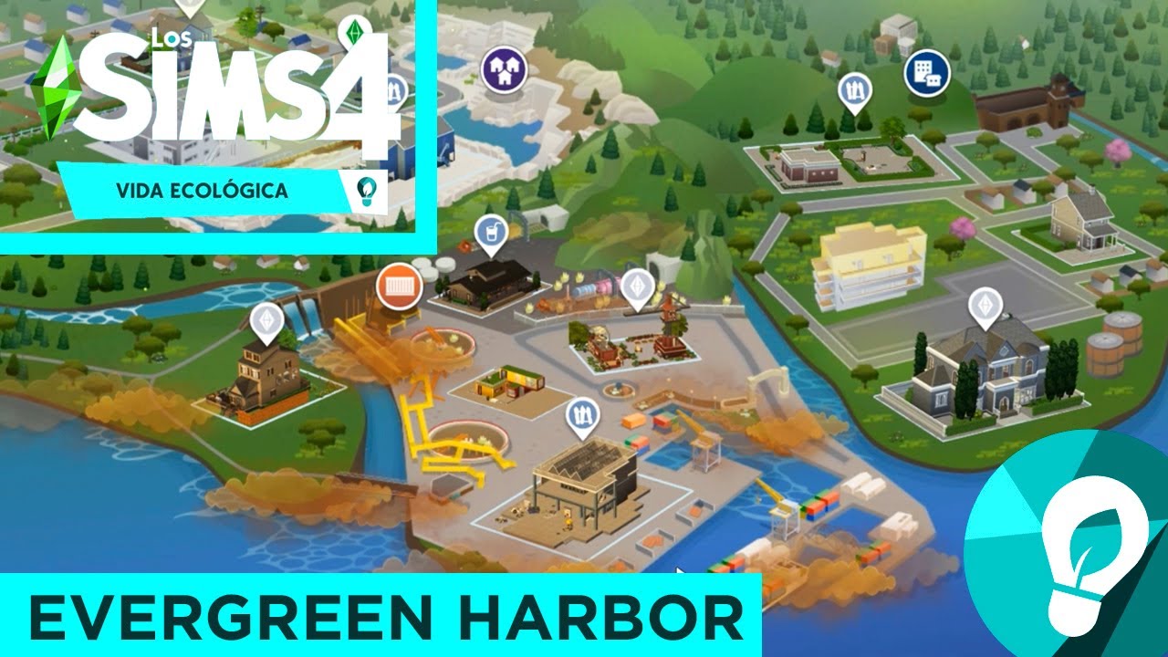 ¡Descubre Evergreen Harbor! Casas y solares del nuevo barrio | Los Sims 4 Vida Ecológica