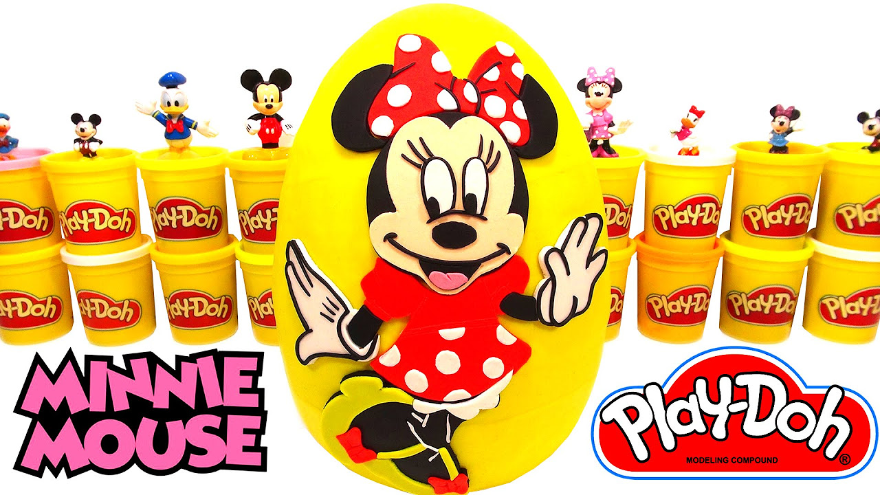 Huevo Sorpresa Gigante de Minnie Mouse en Español Plastilina Play Doh