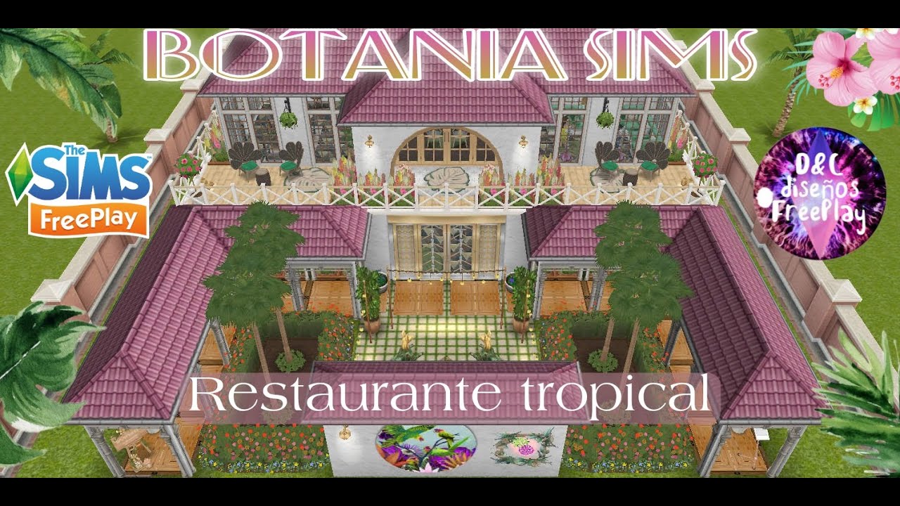 Restaurante tropical 🌴🍹🌿 Botania Sims | The Sims FreePlay | Cc Simmer