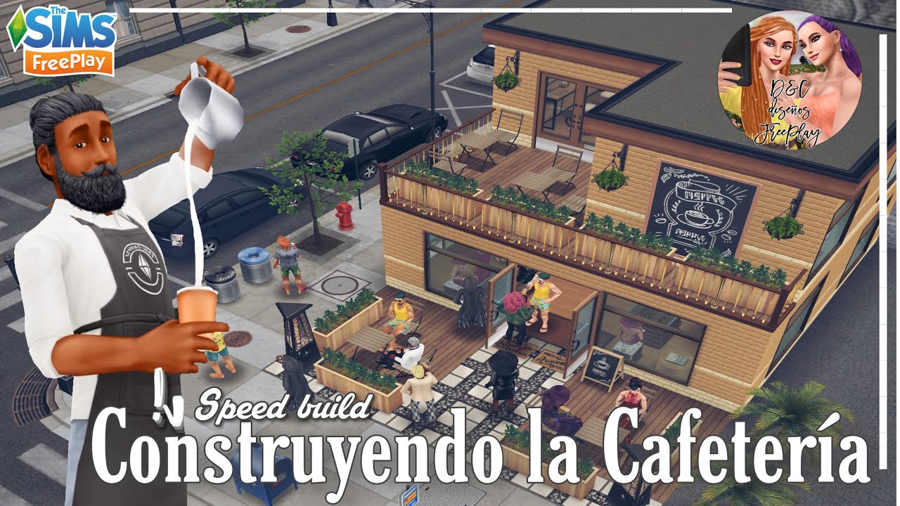 Speed Build 🛠 CONSTRUYENDO LA CAFETERÍA ☕️🍃 | Nivel 20 | The Sims FreePlay |
