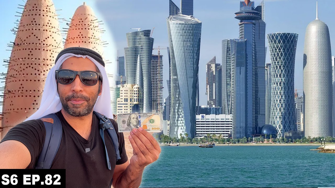 Spending $100 in Most Touristic Places of Doha Qatar S06 EP.82 | MIDDLE EAST MOTORCYCLE TOUR