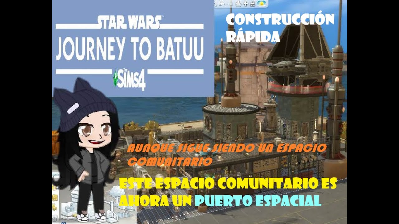 STAR WARS EN LOS SIMS 4 CONSTRUÍ UN PUERTO ESPACIAL... PERO ES UN SOLAR COMUNITARIO!!! SUB ENGLISH