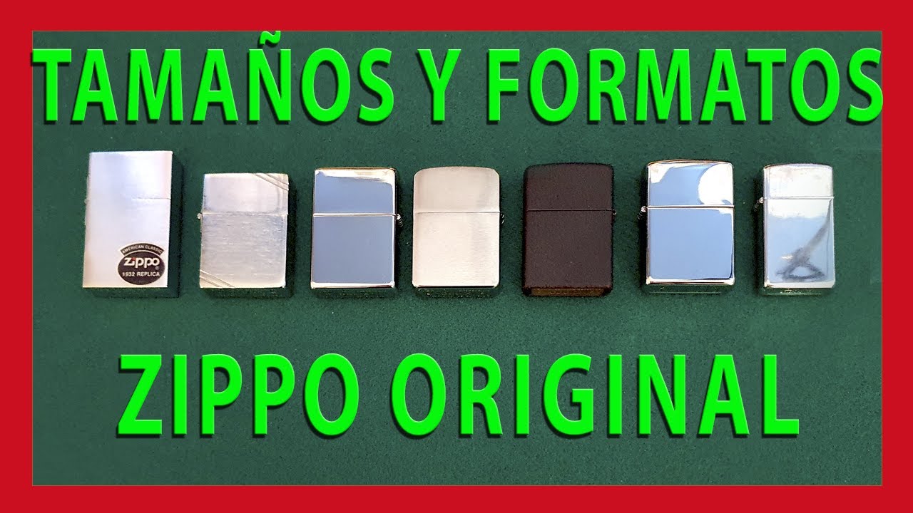 Tamaños y formatos de Zippo original. Zippo lighters distintos en la historia