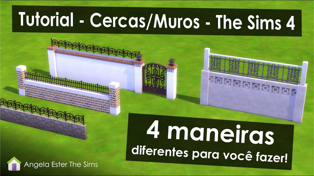 Tutorial - Como fazer cercas e Muros Diferentes no The Sims 4