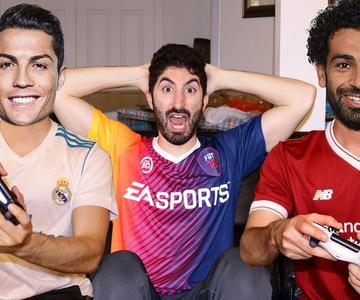 CRISTIANO RONALDO PLAYS FIFA 18 WITH MOHAMMED SALAH