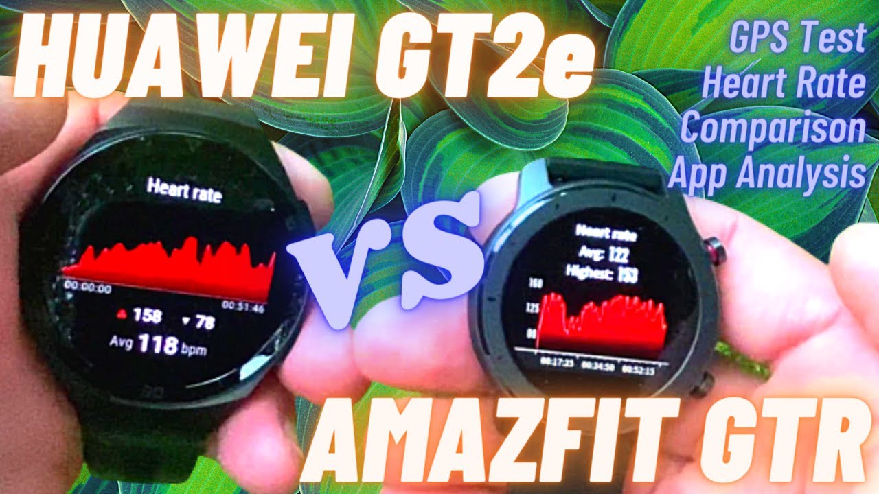 AMAZFIT GTR vs Huawei GT 2e revisión y comparación | Prueba de precisión del GPS | Prueba de aptitud