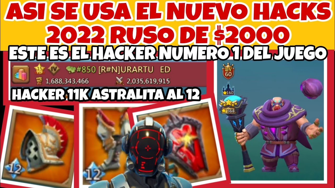 ASI SE USA EL NUEVO HACKS 2022 RUSO DE $2000 - ESTE EL HACKER NUMERO 1 DEL JUEGO - LORDS MOBILE ES