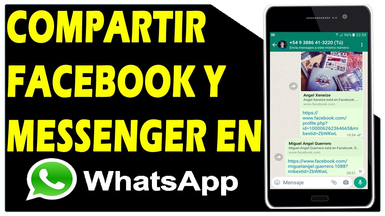COMO COMPARTIR MI FACEBOOK EN WHATSAPP 🚀 Compartir Perfil de Facebook y Messenger por Whatsapp