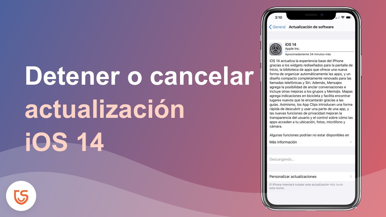 Cómo detener o cancelar la actualización iOS 14