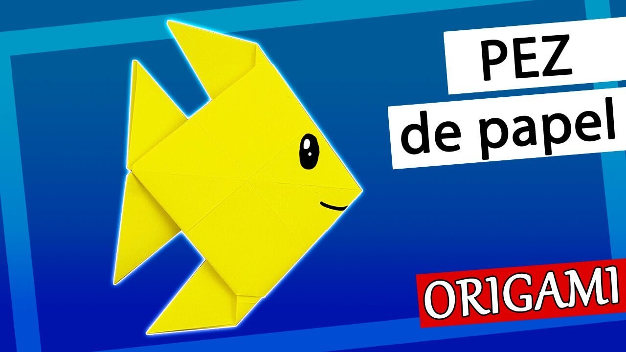 🐟 Cómo hacer un Pez de papel fácil y rápido - Origami fácil para niños y adultos