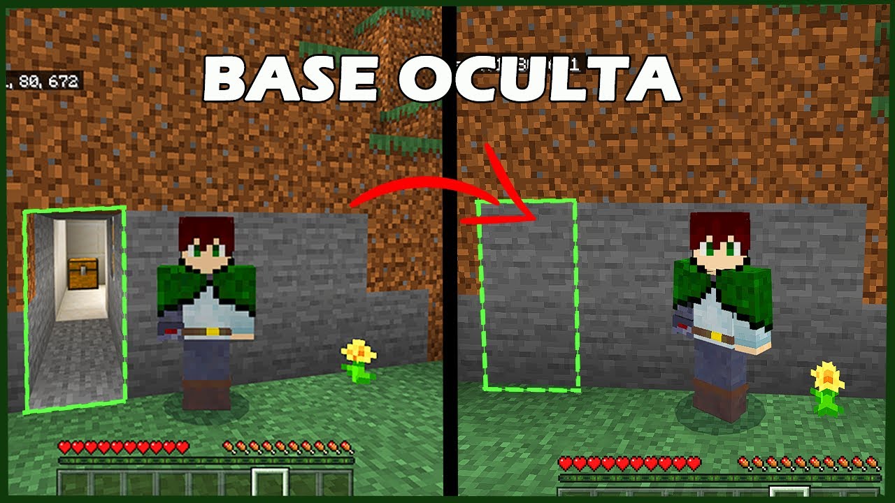 COMO HACER UNA PUERTA SECRETA 1x2 PARA MINECRAFT BEDROCK | BASE OCULTA #mecanift