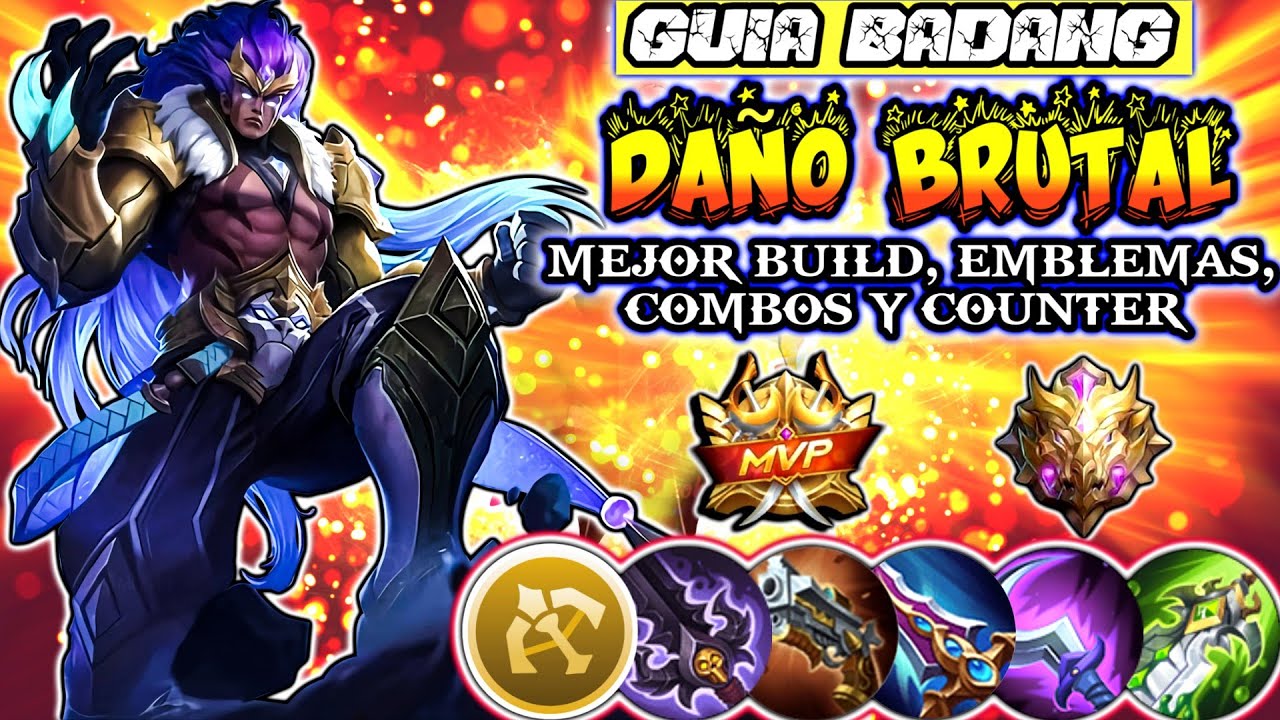 COMO USAR A BADANG Mobile Legends 2022 | Mejor BUILD, EMBLEMAS, COMBOS y COUNTER 🔥