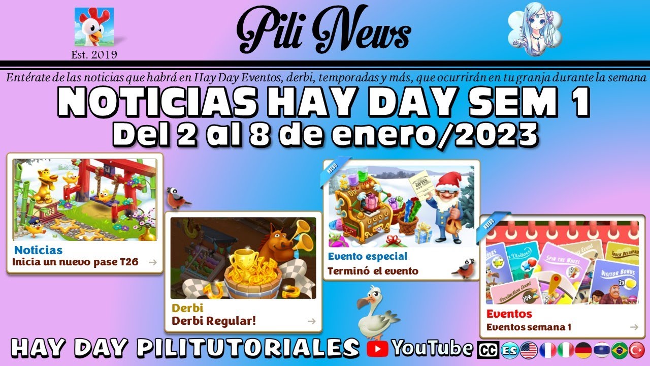 Finaliza evento especial, eventos tranquilos y más en la semana 1 - 2023 #hayday