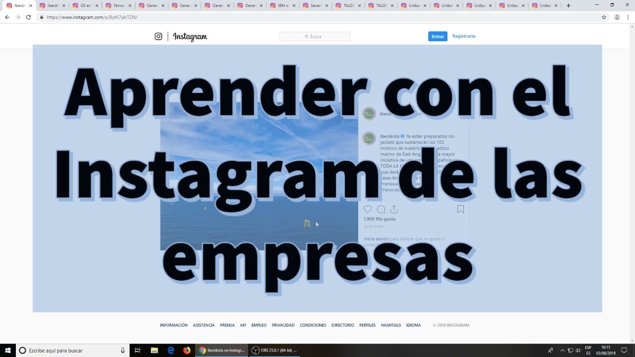 Sigue el Instagram de las empresas para aprender esto