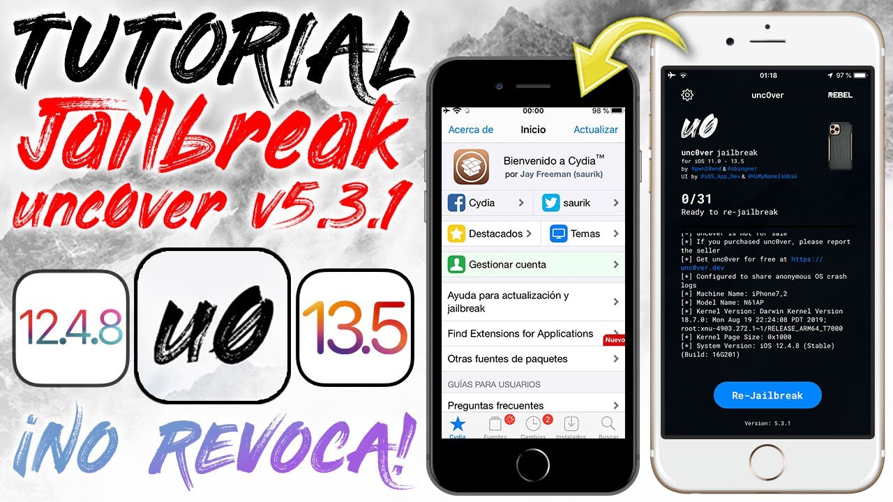 TUTORIAL ✅ ¡NO CADUCA! Jailbreak unc0ver iOS 12.x - 13.5 OFICIAL (iPhone 5s y 6)