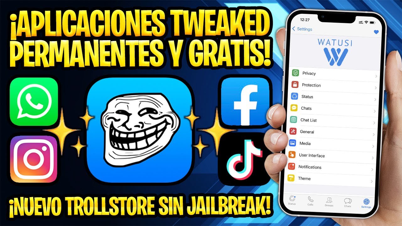 TUTORIAL TROLLSTORE ✅ WATUSI 3 PERMANENTE Y APLICACIONES CON TWEAKS NO REVOCAN